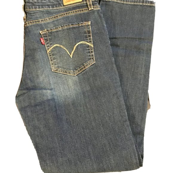 Levi's Women's 10 Med Mid Rise Skinny Fit Medium Wash Straight Leg Jeans Pant - Picture 3 of 6